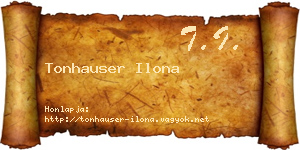 Tonhauser Ilona névjegykártya