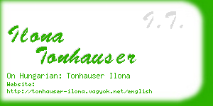 ilona tonhauser business card
